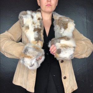 Wilson’s leather fur trim jacket